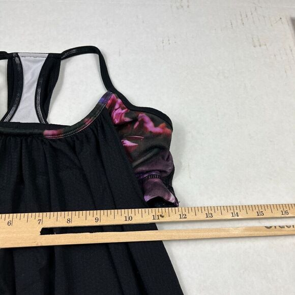 Lululemon Womens 2-in-2 Performance Tank Top Black Racerback Shelf Bra Size 4 - Picture 7 of 11
